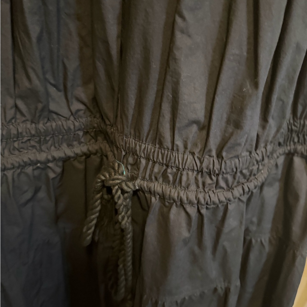 New Without Tag- LB Plus Size- Black Pleated Crew-Neck Midi Dress- Size 24W - Picture 13 of 17
